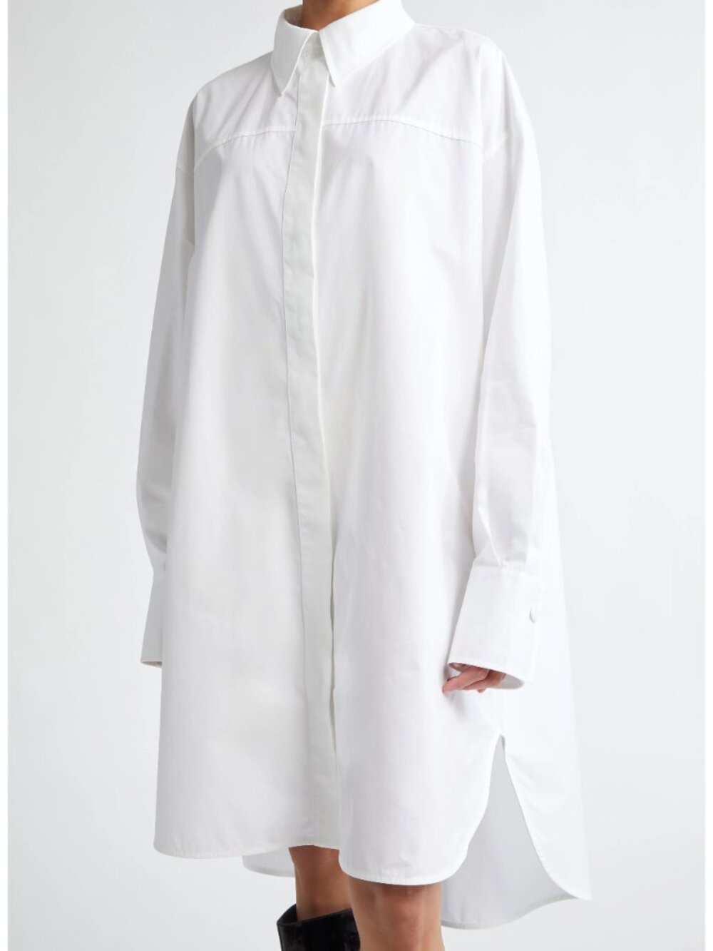 Jil Sander NWT White Oversized Cotton Poplin Shirt 42 - Picture 4 of 11